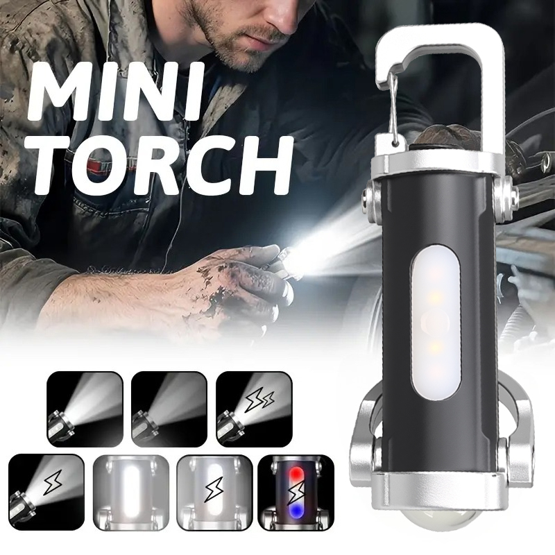 Keychain Flashlight - Senter Gantungan Kunci Mini Isi Ulang