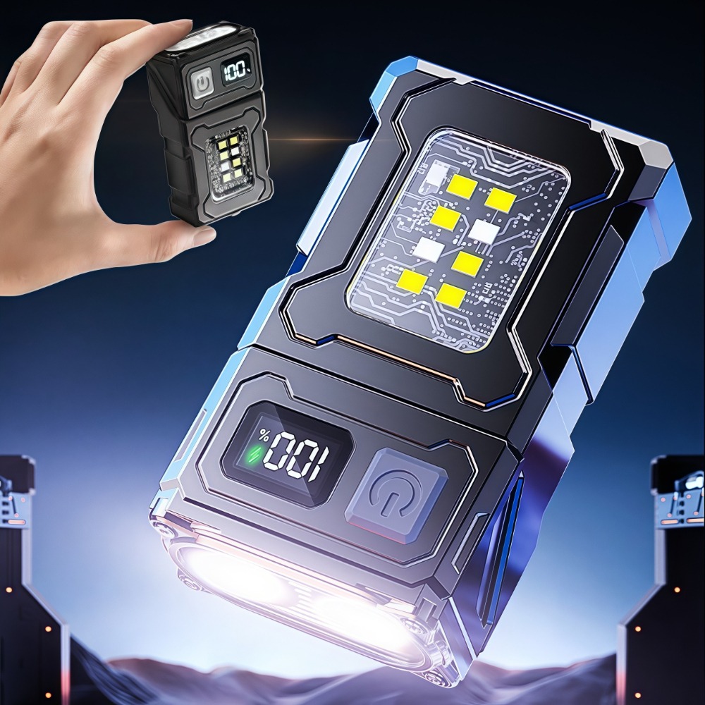 Keychain Flashlight - Senter LED Mini Isi Ulang dengan