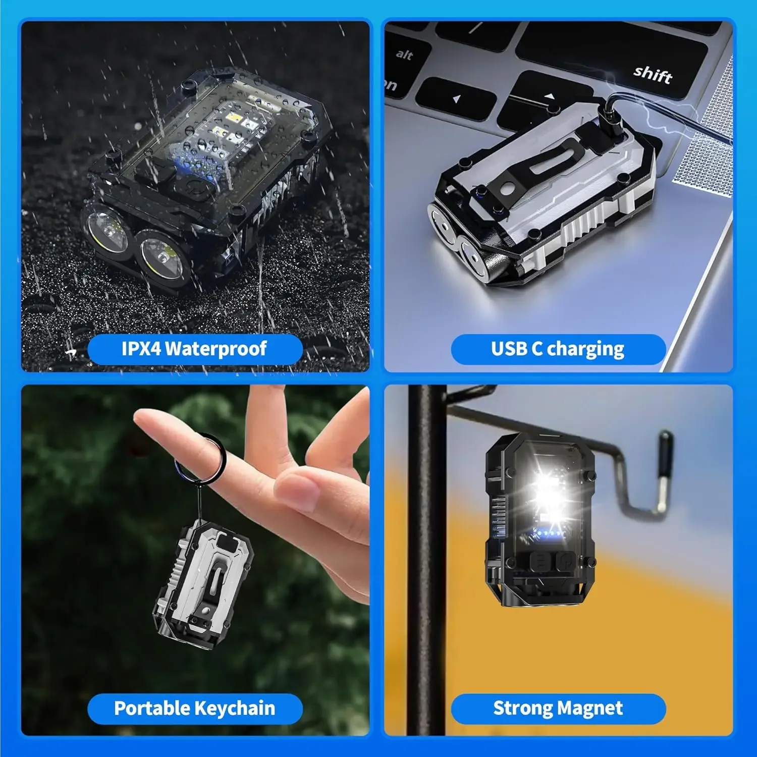 Senter Clip-On Senter Gantunga - Keychain Flashlight ulasan dan harga