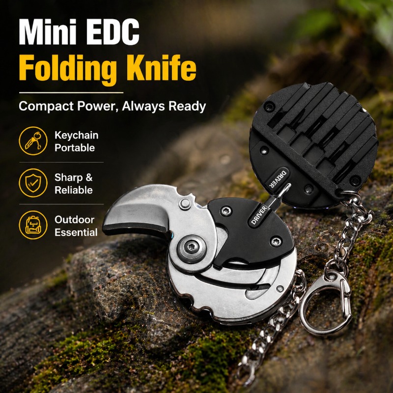 Pisau Lipat Outdoor Coin Pocke - Edc Carry Coins ulasan dan harga